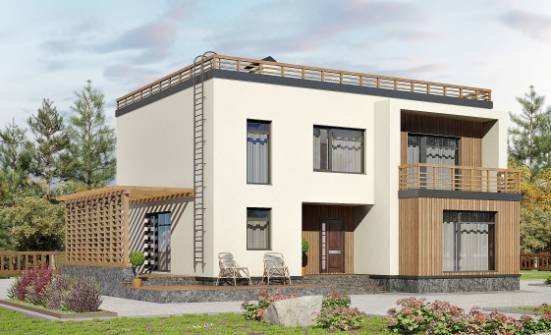 215-002-Л Проект двухэтажного дома, красивый коттедж из арболита Няндома | Проекты домов от House Expert