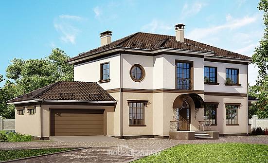 290-004-Л Проект двухэтажного дома, гараж, просторный загородный дом из кирпича Котлас | Проекты домов от House Expert