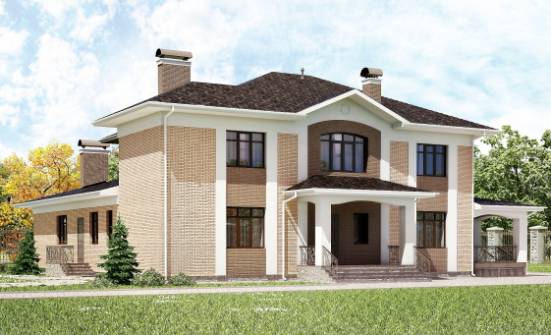 520-001-П Проект трехэтажного дома, современный дом из поризованных блоков Каргополь | Проекты домов от House Expert