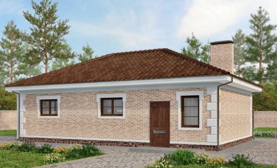 070-005-П Проект гаража из кирпича Архангельск | Проекты одноэтажных домов от House Expert