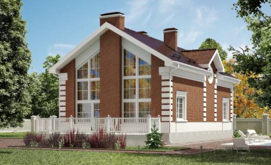 160-009-П Проект двухэтажного дома с мансардным этажом, доступный коттедж из арболита Котлас | Проекты домов от House Expert