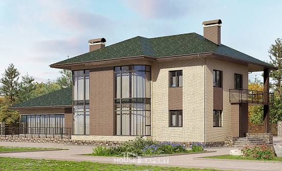 305-003-П Проект двухэтажного дома, современный дом из керамзитобетонных блоков Вельск | Проекты домов от House Expert