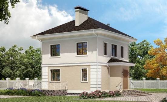 090-003-Л Проект двухэтажного дома, красивый коттедж из бризолита Северодвинск | Проекты домов от House Expert