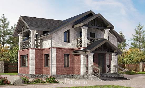 160-014-Л Проект двухэтажного дома, уютный домик из арболита Мирный | Проекты домов от House Expert