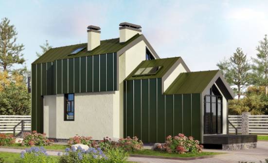 060-006-Л Проект двухэтажного дома мансардой, миниатюрный домик из керамзитобетонных блоков Северодвинск | Проекты домов от House Expert