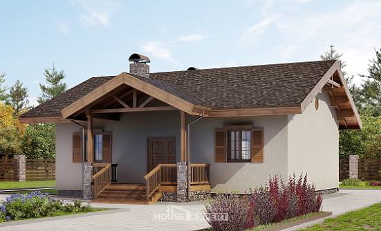 090-002-Л Проект одноэтажного дома, уютный домик из кирпича Котлас | Проекты домов от House Expert