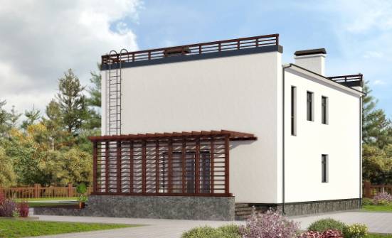 215-002-П Проект двухэтажного дома, современный домик из твинблока Котлас | Проекты домов от House Expert