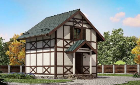 060-002-П Проект двухэтажного дома с мансардным этажом, классический коттедж из дерева Каргополь | Проекты домов от House Expert