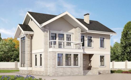 170-008-Л Проект двухэтажного дома, доступный домик из твинблока Каргополь | Проекты домов от House Expert