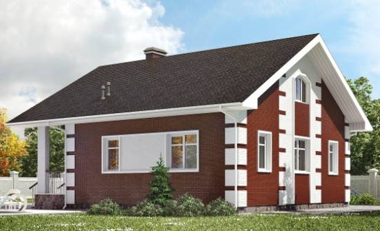 115-001-П Проект двухэтажного дома с мансардой, современный домик из газобетона Северодвинск | Проекты домов от House Expert