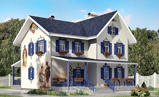 180-003-П Проект двухэтажного дома, недорогой коттедж из кирпича Вельск | Проекты домов от House Expert