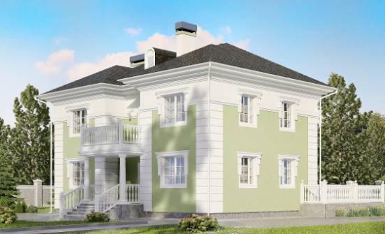 155-005-П Проект двухэтажного дома, классический загородный дом из теплоблока Каргополь | Проекты домов от House Expert