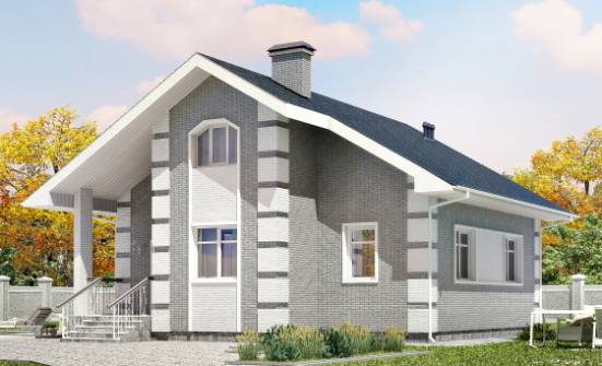 115-001-Л Проект двухэтажного дома с мансардой, экономичный загородный дом из твинблока Коряжма | Проекты домов от House Expert