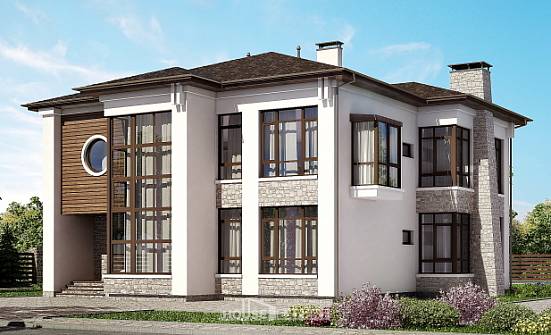 300-005-П Проект двухэтажного дома, огромный домик из кирпича Мирный | Проекты домов от House Expert