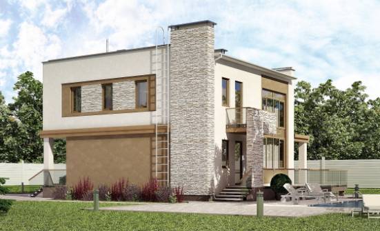 185-001-П Проект двухэтажного дома, современный дом из теплоблока Няндома | Проекты домов от House Expert