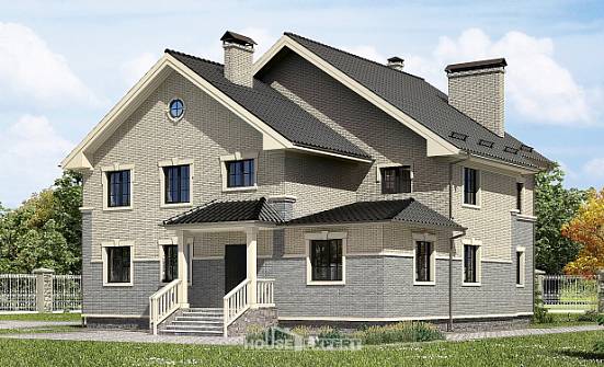 300-004-П Проект двухэтажного дома, просторный коттедж из теплоблока Архангельск | Проекты домов от House Expert