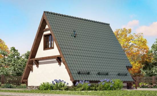 070-003-П Проект двухэтажного дома мансардой, классический коттедж из бревен Каргополь | Проекты домов от House Expert