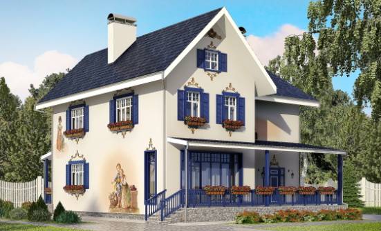 180-003-П Проект двухэтажного дома, недорогой коттедж из кирпича Вельск | Проекты домов от House Expert
