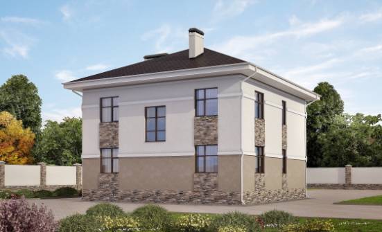 150-014-П Проект двухэтажного дома, бюджетный загородный дом из арболита Архангельск | Проекты домов от House Expert