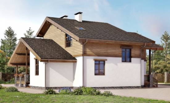 210-006-П Проект двухэтажного дома мансардой, просторный загородный дом из кирпича Вельск | Проекты домов от House Expert