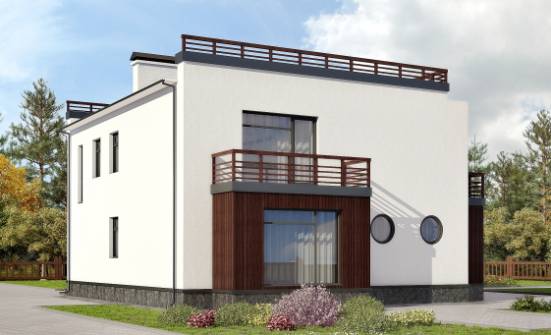 215-002-П Проект двухэтажного дома, современный домик из твинблока Котлас | Проекты домов от House Expert