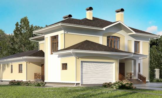 375-002-Л Проект двухэтажного дома и гаражом, современный домик из кирпича Котлас | Проекты домов от House Expert