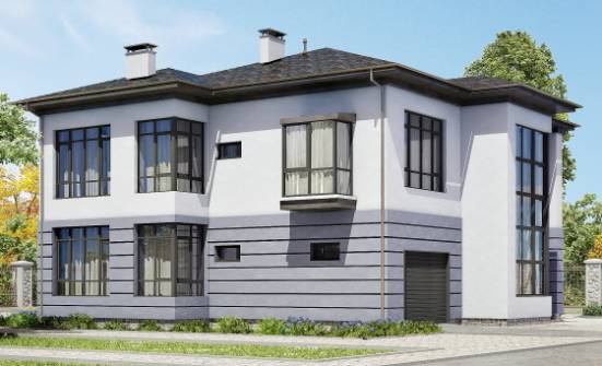 300-006-Л Проект двухэтажного дома и гаражом, классический домик из кирпича Новодвинск | Проекты домов от House Expert