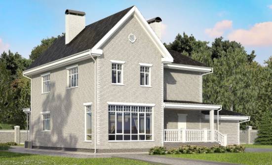 190-001-Л Проект двухэтажного дома и гаражом, просторный домик из кирпича Котлас | Проекты домов от House Expert