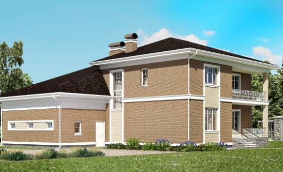 335-002-П Проект двухэтажного дома, гараж, огромный дом из кирпича Коряжма | Проекты домов от House Expert