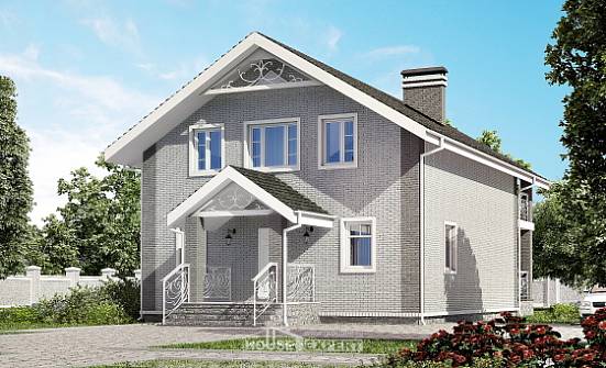150-007-П Проект двухэтажного дома мансардный этаж, компактный дом из блока Вельск | Проекты домов от House Expert