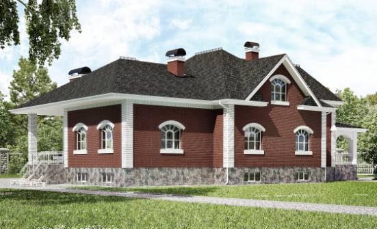 600-001-П Проект трехэтажного дома мансардой и гаражом, большой дом из арболита Северодвинск | Проекты домов от House Expert