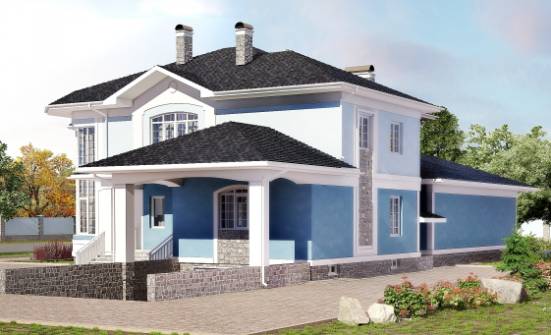 620-001-П Проект трехэтажного дома, гараж, современный дом из поризованных блоков Няндома | Проекты домов от House Expert