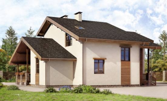 240-003-П Проект двухэтажного дома с мансардой, средний домик из кирпича Коряжма | Проекты домов от House Expert