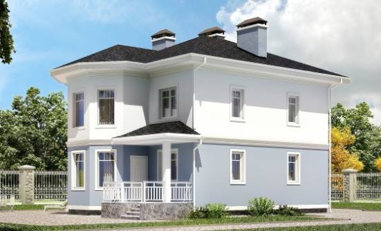 120-001-П Проект двухэтажного дома, недорогой загородный дом из теплоблока Новодвинск | Проекты домов от House Expert