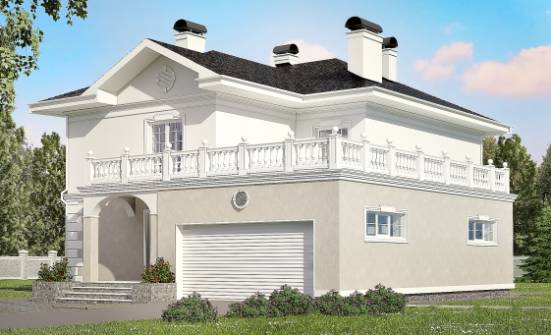 340-002-П Проект двухэтажного дома и гаражом, просторный коттедж из кирпича Мирный | Проекты домов от House Expert