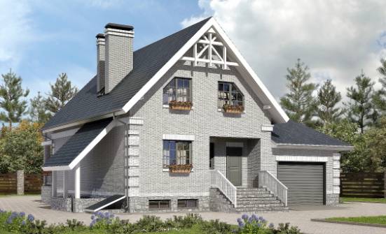 200-009-П Проект трехэтажного дома с мансардой, гараж, классический загородный дом из арболита Мирный | Проекты домов от House Expert