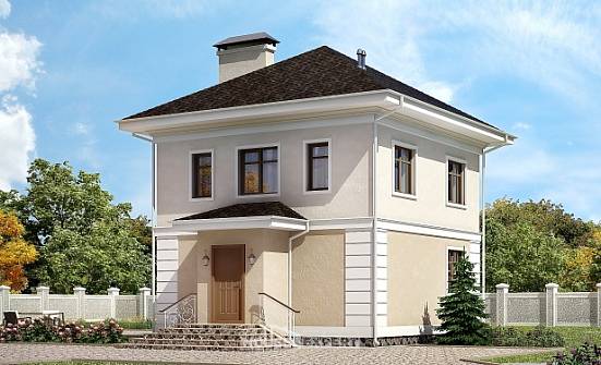 090-003-Л Проект двухэтажного дома, красивый коттедж из бризолита Северодвинск | Проекты домов от House Expert