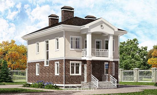 120-001-Л Проект трехэтажного дома, современный домик из арболита Северодвинск | Проекты домов от House Expert