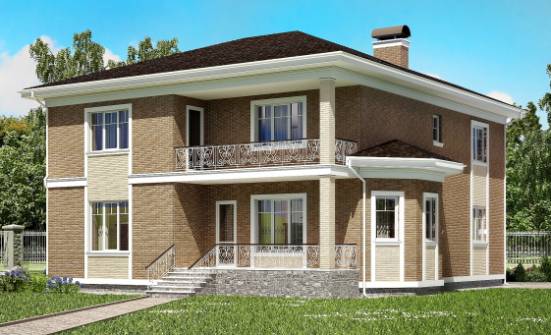 335-002-П Проект двухэтажного дома, гараж, огромный дом из кирпича Коряжма | Проекты домов от House Expert
