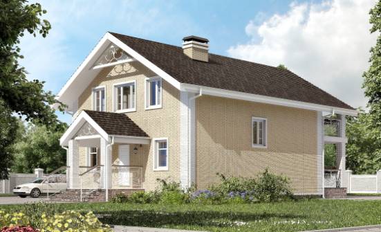 150-007-Л Проект двухэтажного дома с мансардой, простой коттедж из поризованных блоков Мирный | Проекты домов от House Expert