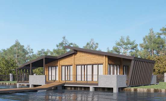 100-007-П Проект бани из бревен Котлас | Проекты одноэтажных домов от House Expert