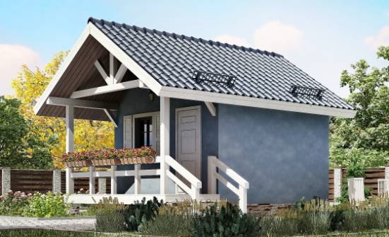 020-001-П Проект одноэтажного дома, скромный домик из дерева Котлас | Проекты одноэтажных домов от House Expert