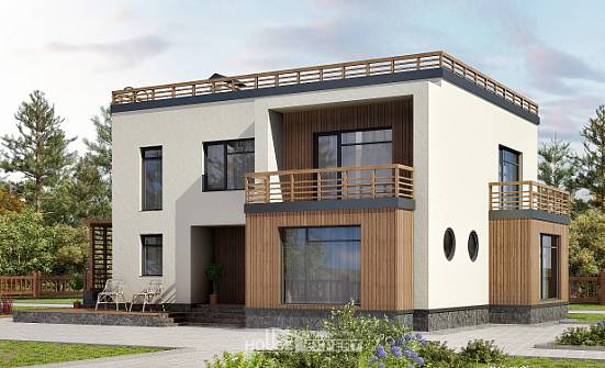 215-002-Л Проект двухэтажного дома, красивый коттедж из арболита Няндома | Проекты домов от House Expert