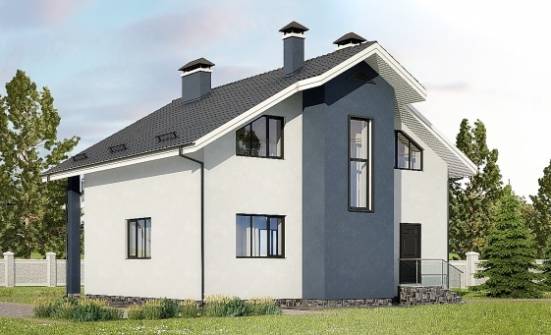150-005-П Проект двухэтажного дома мансардой, экономичный домик из газобетона Мирный | Проекты домов от House Expert
