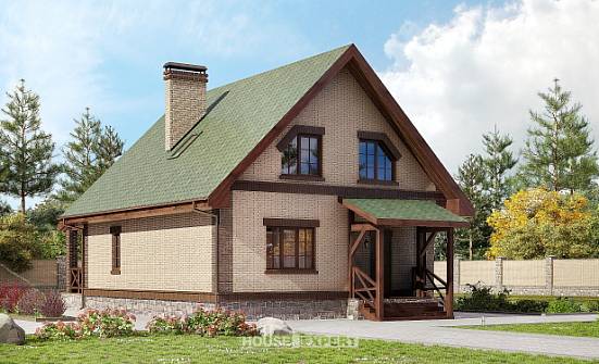 160-011-П Проект двухэтажного дома с мансардой, бюджетный дом из теплоблока Котлас | Проекты домов от House Expert