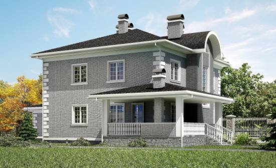245-004-Л Проект двухэтажного дома, гараж, уютный домик из кирпича Архангельск | Проекты домов от House Expert