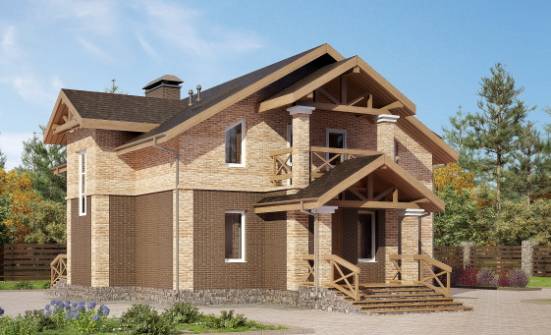 160-014-П Проект двухэтажного дома, красивый коттедж из теплоблока Няндома | Проекты домов от House Expert