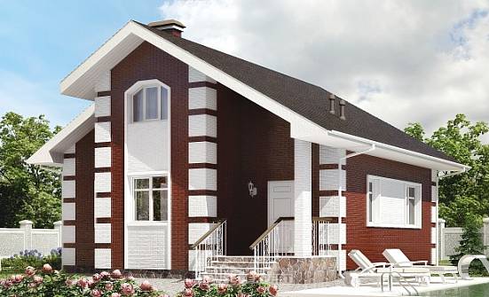 115-001-П Проект двухэтажного дома с мансардой, современный домик из газобетона Северодвинск | Проекты домов от House Expert
