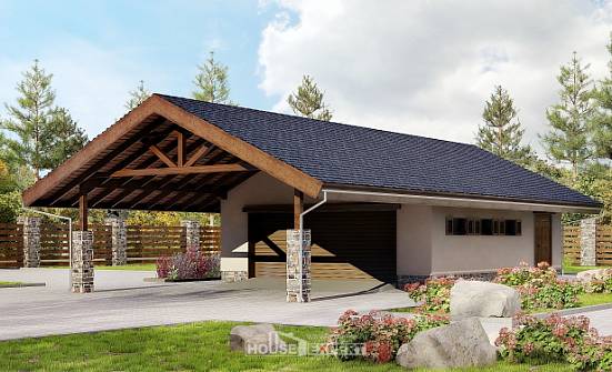 060-005-П Проект гаража из кирпича Котлас | Проекты домов от House Expert