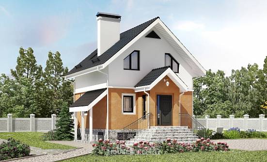 100-005-Л Проект трехэтажного дома с мансардой, классический загородный дом из бризолита Мирный | Проекты домов от House Expert